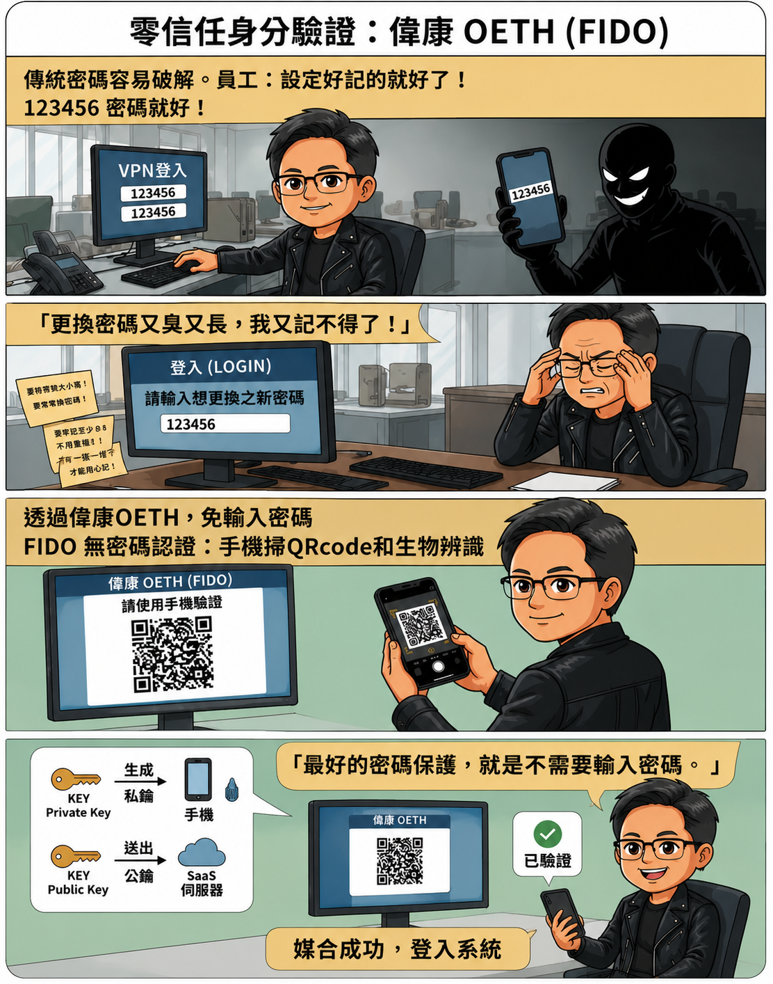 ASUS 偉康FIDO 無密碼資安方案